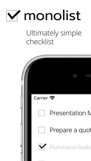 monolist - simple checklist screenshot 1