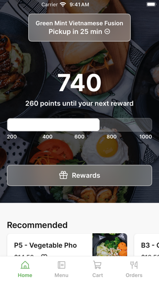 Green Mint Vietnamese Fusion iPhone screenshot 1 - Food & Drink app