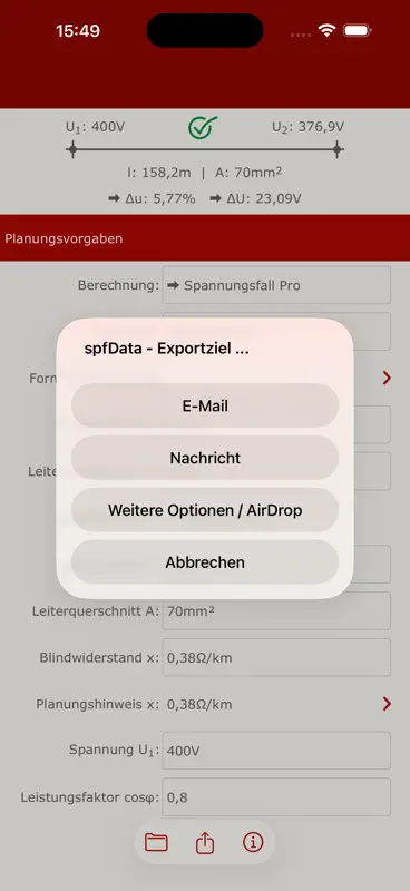 Spannungsfall Pro screenshot 9 of 9