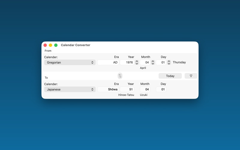 Screenshot #1 pour Calendar Converter