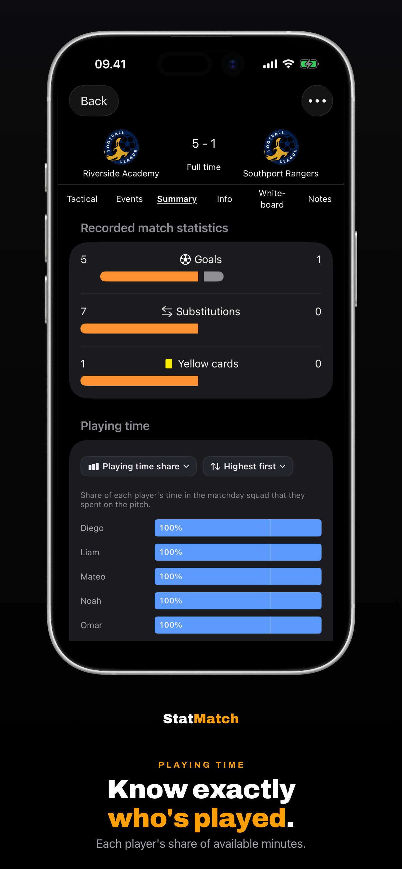 StatMatch: Soccer Coach screenshot 4