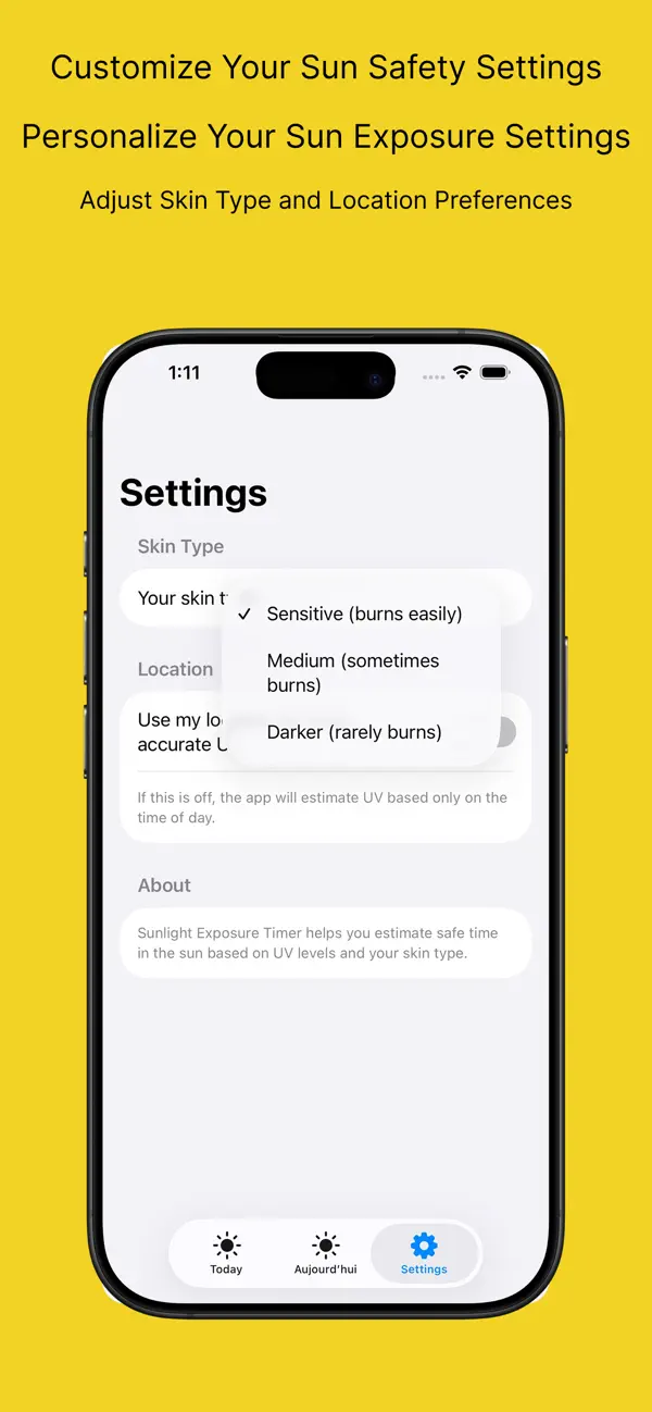 Screenshot #2 pour Sunlight Exposure Timer