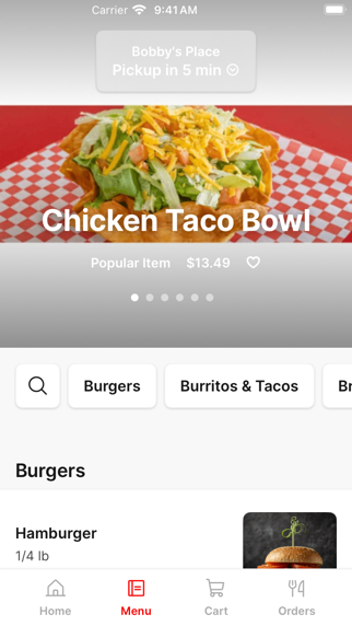Bobby's Place iPhone screenshot 2 - Food & Drink app