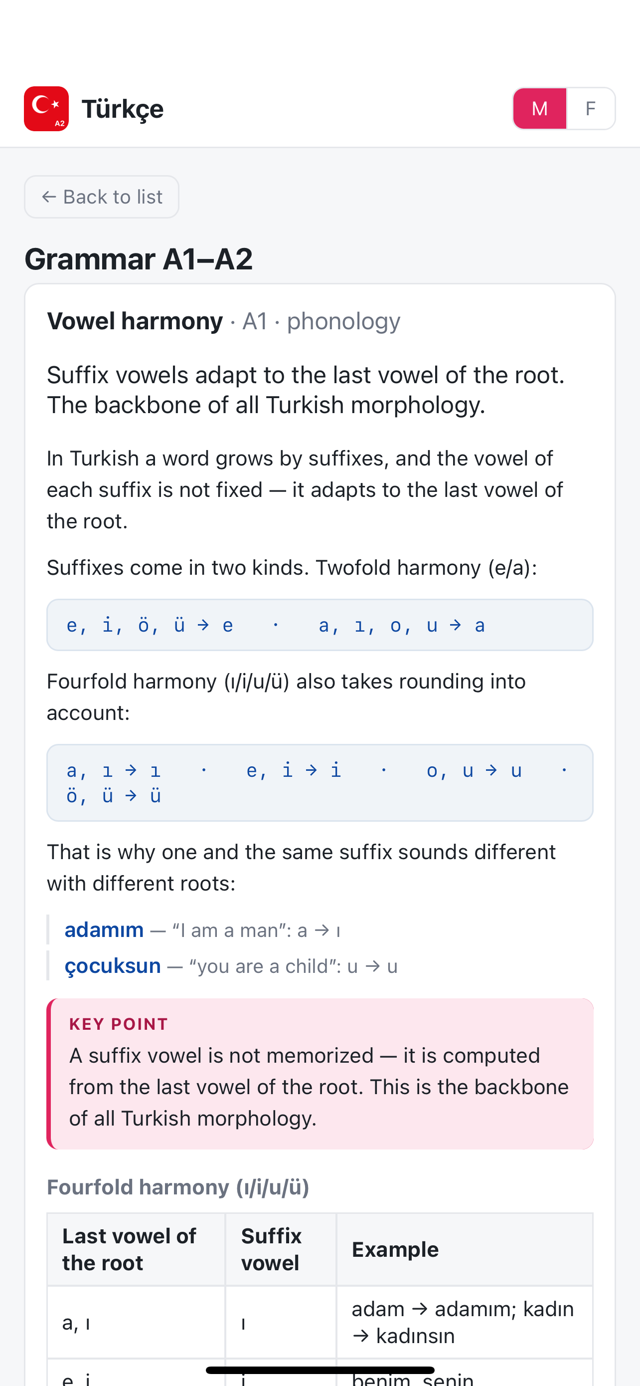 Turkish A2 in English screenshot 4