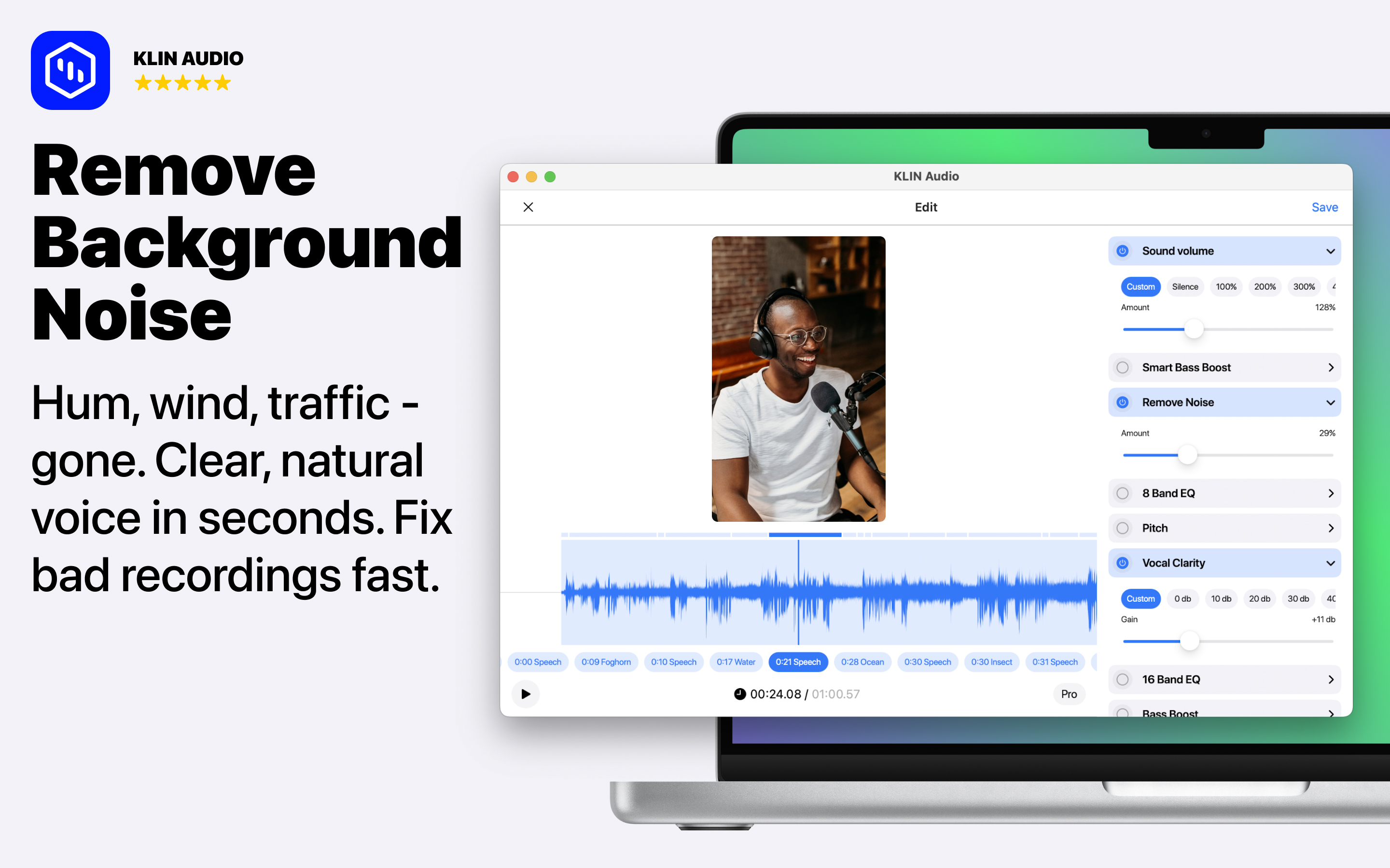 KLIN: AI Video Sound Cleaner