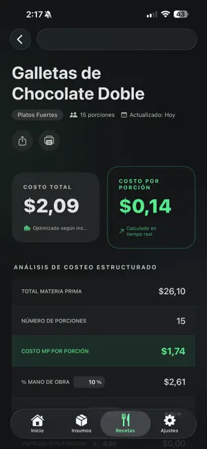 Recetas&CostosPlus screenshot 4