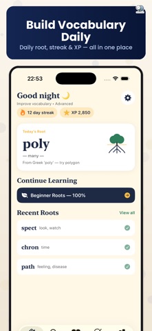 Vocab Roots by ChatStick iPhone screenshot