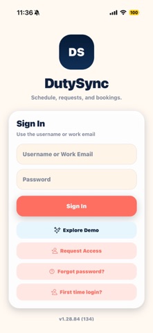 DutySync iPhone screenshot