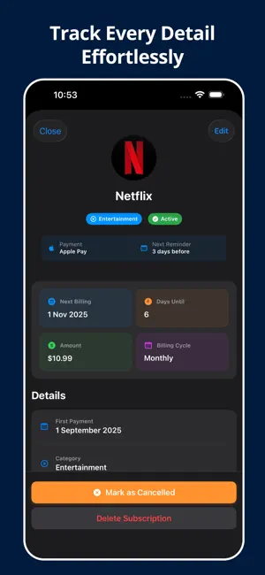 Subscription Manager: SubTrack screenshot 4