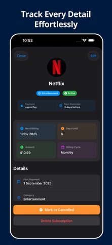 Subscription Manager: SubTrack Screenshot 4 of 10