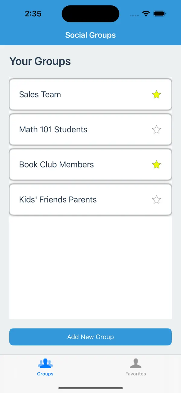Screenshot #1 pour Friend Groups