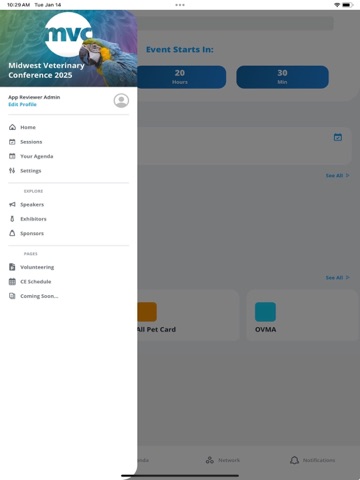 Midwest Veterinary Conference iPad screenshot