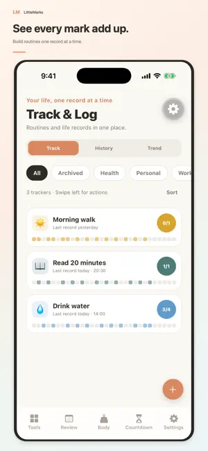 LittleMarks: Life Tracker screenshot 3