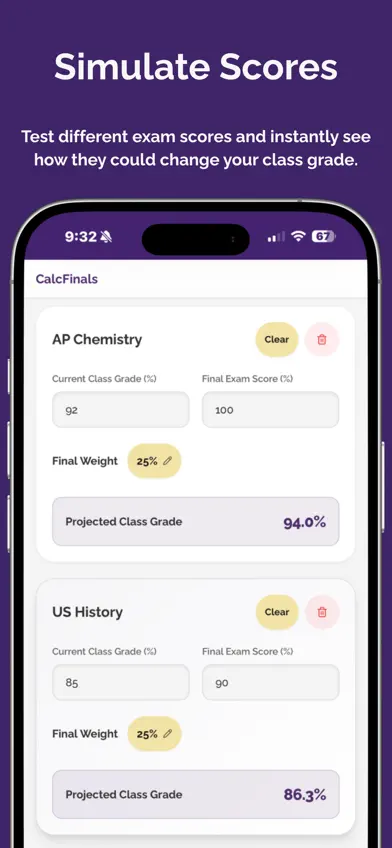 CalcFinals screenshot 2