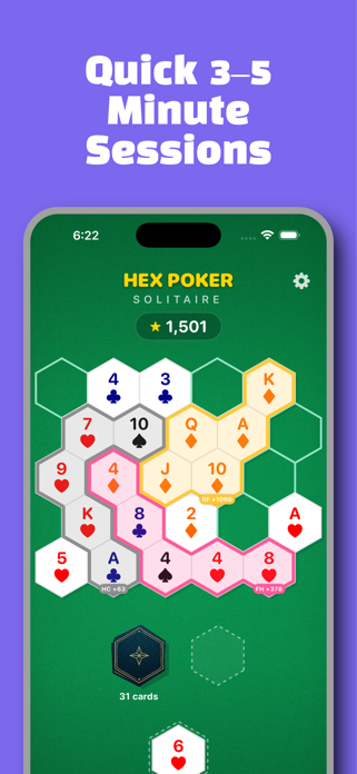 Hex Poker Solitaire Screenshot 5 of 6