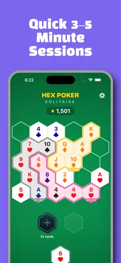 Screenshot von Hex Poker Solitaire auf dem iPhone 5