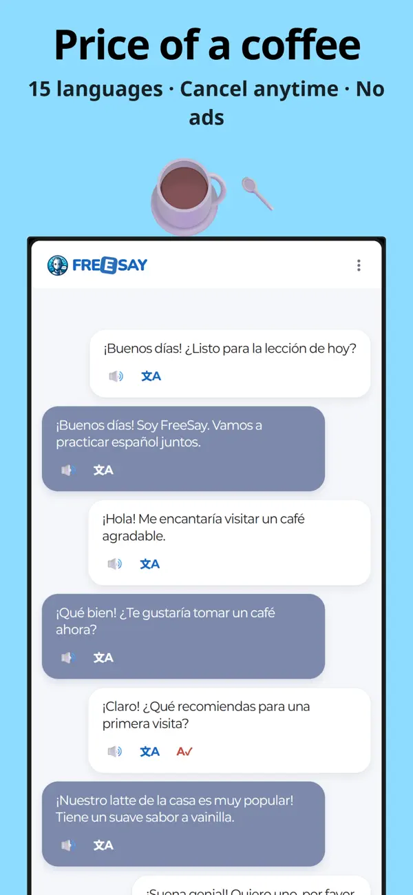 FreeSay - AI Language Tutor Screenshot 2