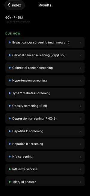 CodeScreen - Preventive Care screenshot 2