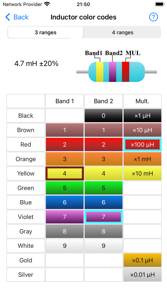 #5. Electronic Component Codes Pro (iOS) Ved: ALG Software Lab