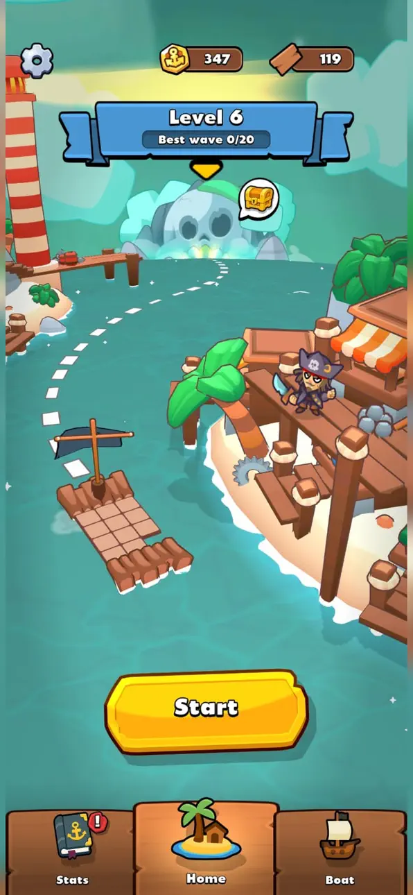 Pirate Boom: Idle puzzle RPG iOS Mod IPA screenshot 2 - iOS game interface