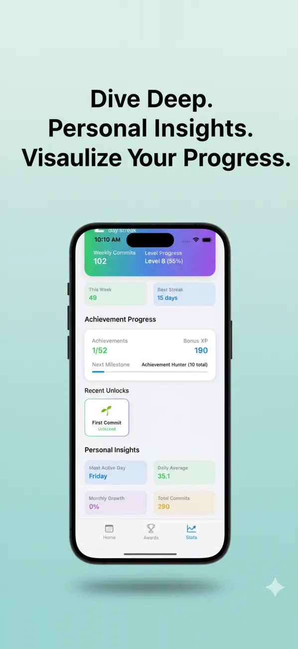 #3. GitStreak (iOS) Por: ANDREI POP