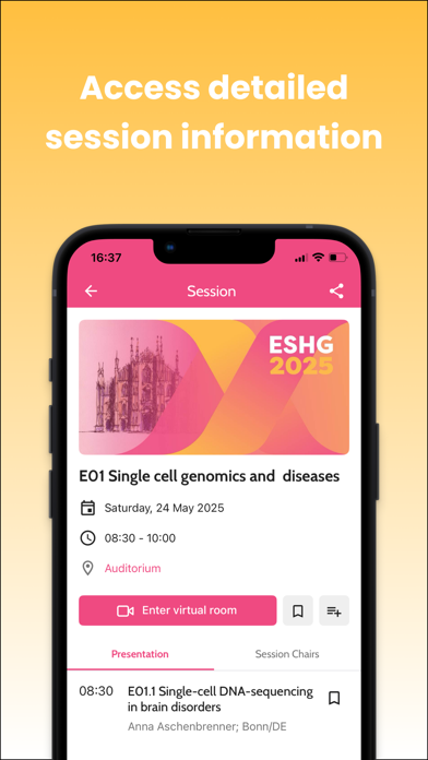 European Soc. of Human Genetic Screenshot