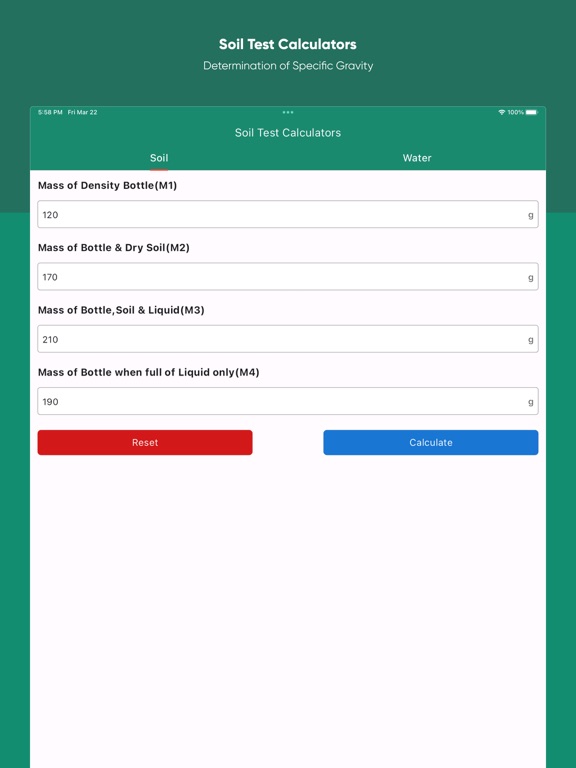 Screenshot #4 pour Soil Test Calculators