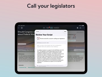 IssueVoter: Congress & Bills iPad screenshot