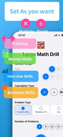 Large Math Drill - Mental Math Screenshot 2 of 3