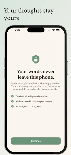 Tend Journal screenshot 2