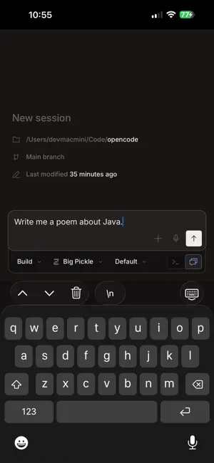 WhisperCode iPhone screenshot 1