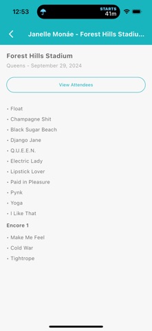 Setlists! screenshot