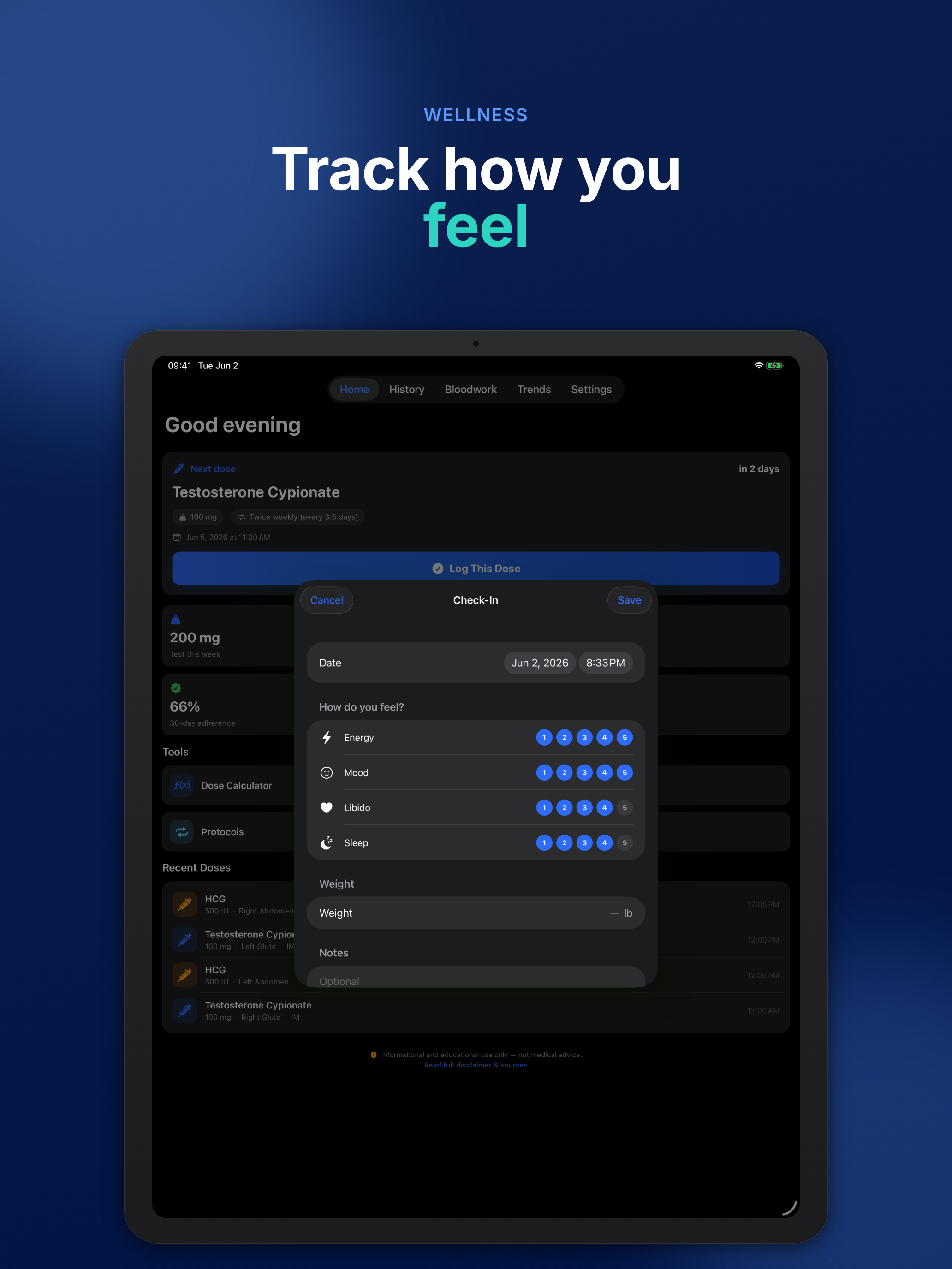 TRT Tracker: Log Testosterone