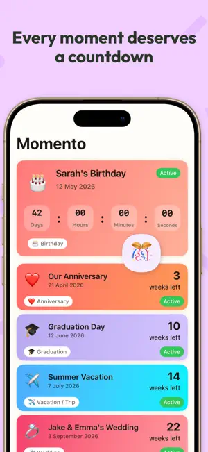Momento - Countdown Days screenshot 1