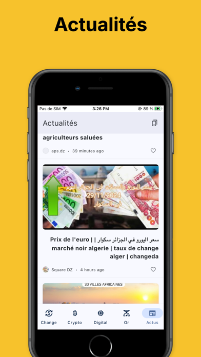 Square Algeria Exchange Rates Screenshot
