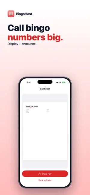 BingoHost: Bingo Caller screenshot 1