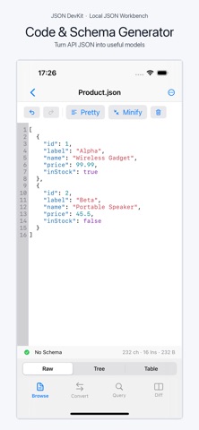 JSON DevKit Editor iPhone screenshot 6