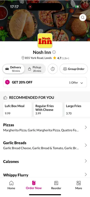Nosh Inn Leeds. screenshot 2