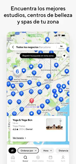 Captura de pantalla de ClassPass: Fitness, Spa, Salon en iPhone 2