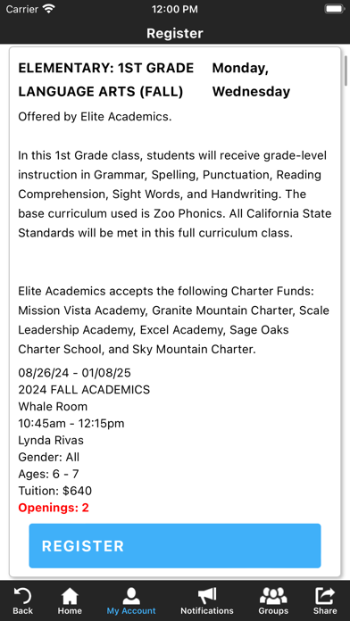 California Homeschool Center Screenshot