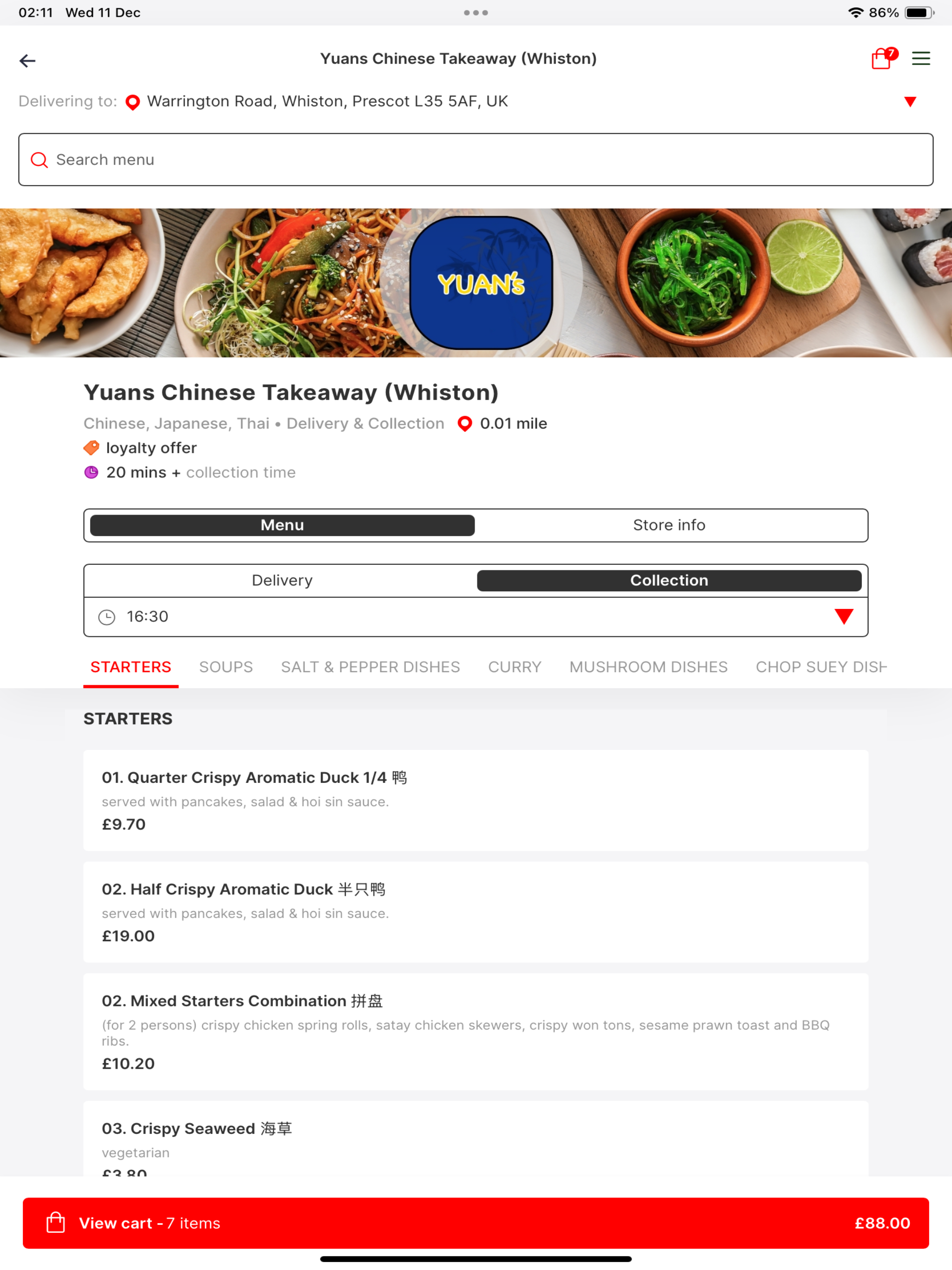 Yuans Takeaway, Whiston