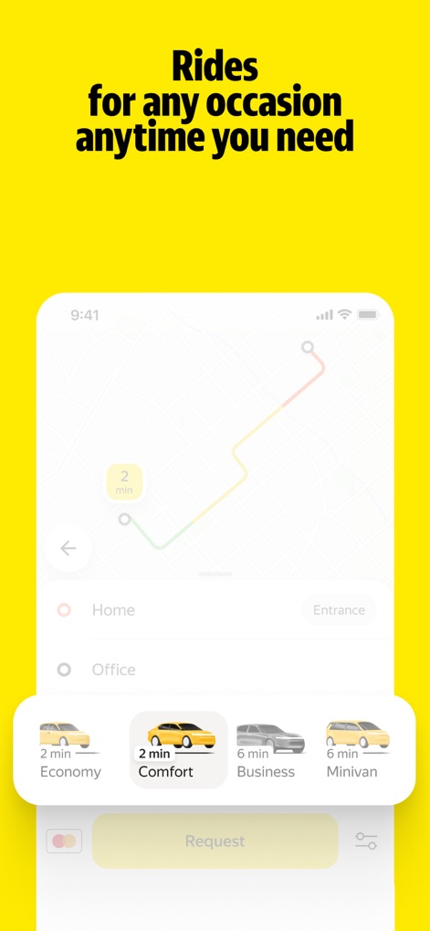 Yandex Go: Taxi Food Market - Tailored Ride Options