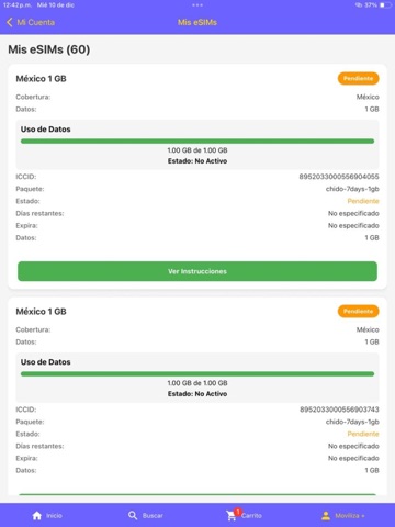 Moviliza+ iPad screenshot