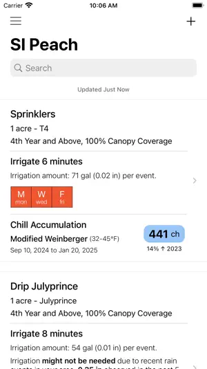 Smartirrigation Peach screenshot 1