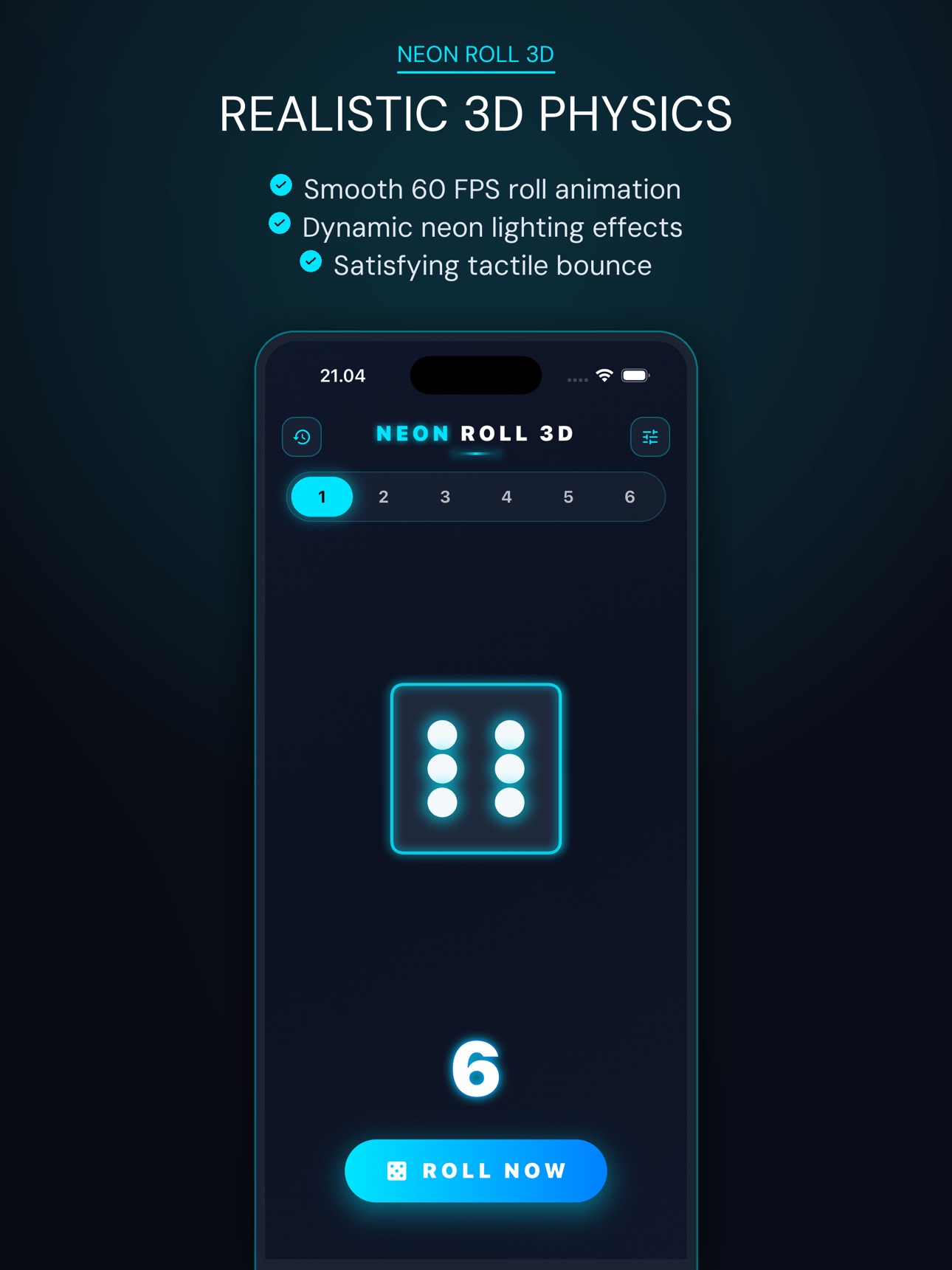 Screenshot 10 of Neon Roll 3D: Dice Roller
