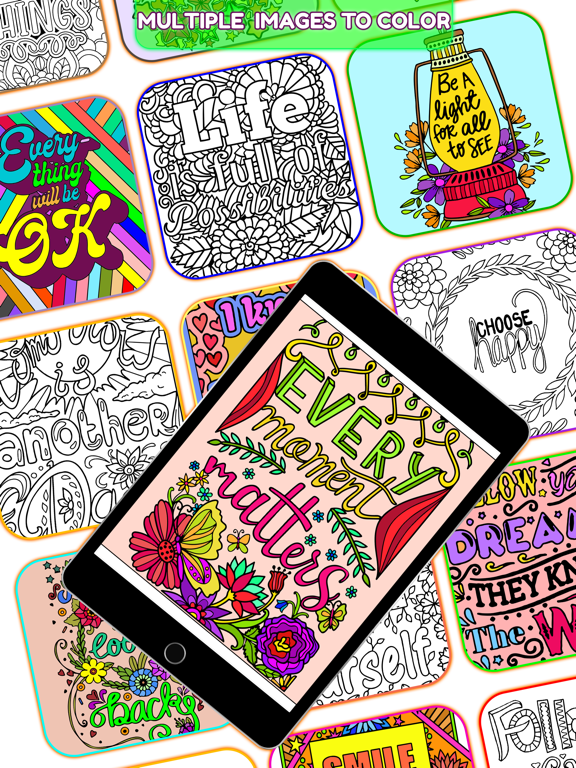 Quotes Coloring Book iPad screenshot
