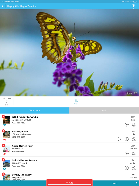myAruba iPad screenshot 8 - Travel app
