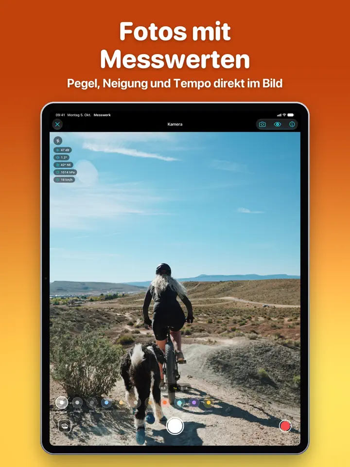 Messwerk auf dem iPad, Bildschirmfoto 3