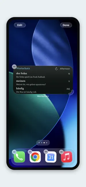 Wortschatz: German Words a Day screenshot 1
