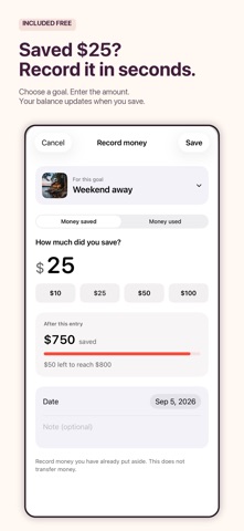 FundFold: Savings Goals のスクリーンショット
